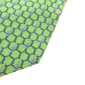 GUCCI ネクタイ レギュラータイ グッチシマ 絹 シルク 総柄 緑 グリーン 紺 ネイビー /GV GY11