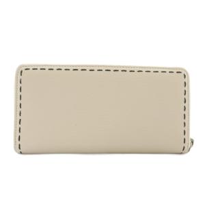 COACH 長財布 レザー ラウンドファスナー ステッチ ロゴ 白 ホワイト /XZ GY18