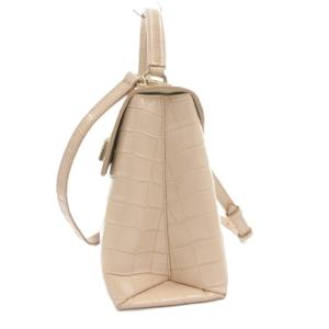 FURLA ハンドバッグ ショルダー 2WAY クロコ型押し ベージュ