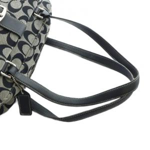 COACH 6846 ハンドバッグ ワンショルダー シグネチャー レザー キャンバス ロゴ 黒 ブラック グレー GY18