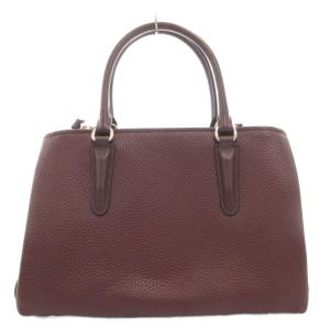 COACH 56839 キャリーオール ブルックリン ハンドバッグ ショルダー 2WAY 斜め掛け ロゴ レザー ボルドー
