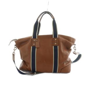 F71248 トート ショルダーバッグ 2WAY レザー ロゴ 茶 ブラウン GY18 /MQ