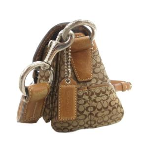 COACH 1466 ミニシグネチャー ショルダーバッグ 斜め掛け クロスボディ キャンバス レザー 茶 ブラウン
