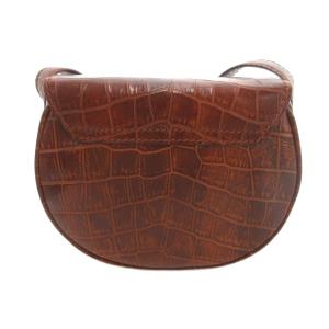 AIGNER ショルダーバッグ レザー 茶 ブラウン ロゴ /UO GY18