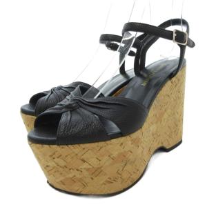 サンダル ウェッジソール 36 ブラック