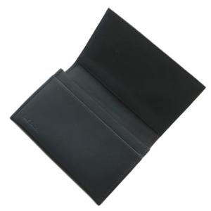 PAUL SMITH ストライプポイント2 カードケース 名刺入れ 二つ折り レザー ロゴ 紺 ネイビー PSC754 /XZ