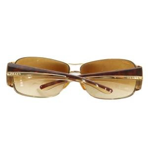 PRADA 眼鏡 サングラス メタルフレーム グラデーション ロゴ 6713-115 茶色 ブラウン ゴールド色 SPR