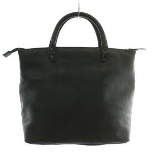 髭BAG トートバッグ ハンド レザー ロゴ 型押し 黒 ブラック /XZ GY18