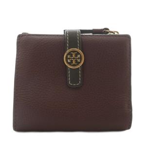 財布 二つ折り レザー ロゴ ゴールド金具 ボルドー /XZ GY18