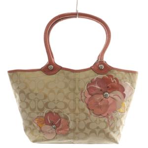 ブリーカー シグネチャー フローラル トートバッグ ハンド キャンバス レザー フラワーモチーフ 総柄
