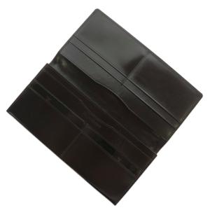 YVES SAINT LAURENT 長財布 お札入れ 二つ折り レザー ロゴ ゴールド金具 ダークブラウン /XZ GY18