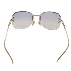 YVES SAINT LAURENT サングラス アイウェア 度無し リムレス グラデーション 6015-133 ゴールドカラー 紫 パープル