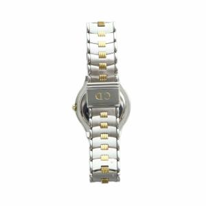 Christian Dior 48 146 腕時計 ウォッチ クォーツ デイト カレンダー付き 黒文字盤 ロゴ シルバー色 GY11