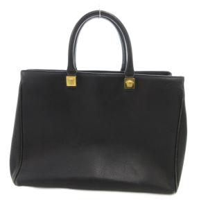 GIANNI VERSACE ハンドバッグ メデューサ レザー 黒 ブラック /JS GY18