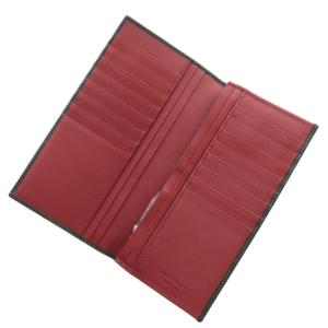 Salvatore Ferragamo 長財布 二つ折り レザー ロゴ シルバー金具 黒 ブラック IY-66A069 /XZ GY18