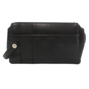 コングル セカンドバッグ クラッチバッグ 黒 ブラック 型押しロゴ /UO GY18