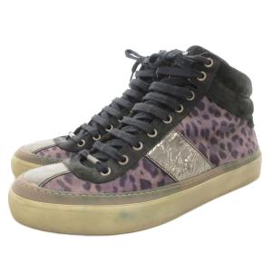 JIMMY CHOO ベルグレイヴィア BELGRAVIA ハイカットスニーカー スニーカー レオパード柄 切替 レザー 革