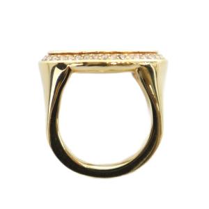 VERSACE メデューサ 指輪 リング アクセサリー ラインストーン ロゴ 6号 ゴールドカラー 金色 GY11 /MQ