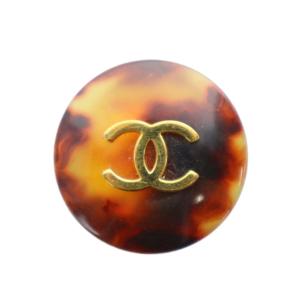 イヤリング クリップ式 ココマーク べっ甲柄 ブラウン ゴールドカラー