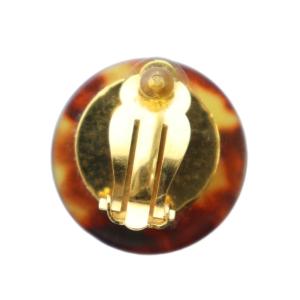 CHANEL イヤリング クリップ式 ココマーク べっ甲柄 ブラウン ゴールドカラー