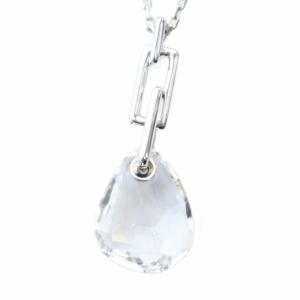 SWAROVSKI ネックレス アクセサリー ペンダント ティアドロップ ラインストーン シルバー色 GY18 /MQ