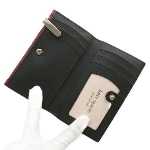 kate spade new york × ディズニー Disney カードケース 小銭入れ 二つ折り レザー ミニーマウス ロゴ ゴールド金具