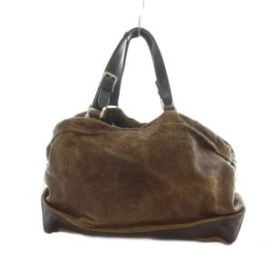 MARNI ハンドバッグ ショルダー 2WAY ミニボストン ロゴ レザー 茶 ブラウン GY18 /MQ