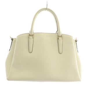 COACH セージ キャリーオール ハンドバッグ ショルダー 2WAY レザー ロゴ ゴールド金具 白 ホワイト F28976