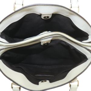COACH セージ キャリーオール ハンドバッグ ショルダー 2WAY レザー ロゴ ゴールド金具 白 ホワイト F28976
