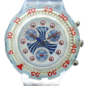 AquaChrono アクア クロノグラフ 腕時計 ウォッチ クォーツ 白文字盤 青 ブルー GY11