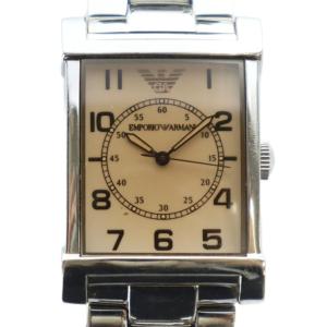 AR-0218 腕時計 ウォッチ クォーツ スクエア ロゴ シルバー色 GY11 /MQ