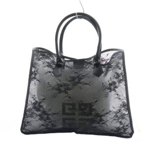 トートバッグ ハンド シースルー 総柄 4Gロゴ 黒 ブラック GY18 /MQ