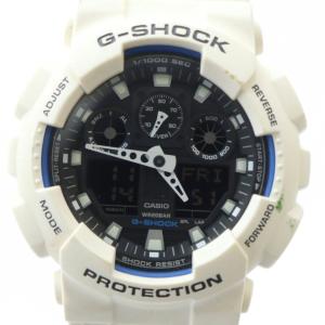 GA-100B 腕時計 ウォッチ クォーツ アナデジ カレンダー付き ロゴ 白 ホワイト GY18 /MQ