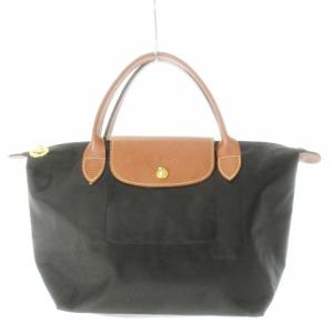 ル プリアージュ ハンドバッグ ナイロン レザー 革 ロゴ型押し S 黒 ブラック /CK10 GY18