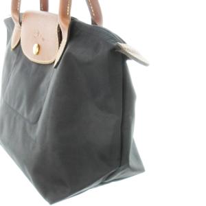 Longchamp ル プリアージュ ハンドバッグ ナイロン レザー 革 ロゴ型押し S 黒 ブラック /CK10 GY18