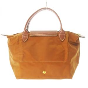 Longchamp ル プリアージュ ハンドバッグ ナイロン レザー 革 ロゴ型押し S 茶 ブラウン /CK9 GY18