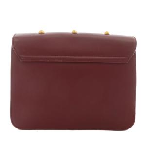 FURLA ショルダーバッグ レザー ハート スタッズ ロゴ ゴールド金具 赤 レッド /XZ GY18