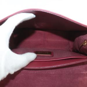 FURLA ショルダーバッグ レザー ハート スタッズ ロゴ ゴールド金具 赤 レッド /XZ GY18
