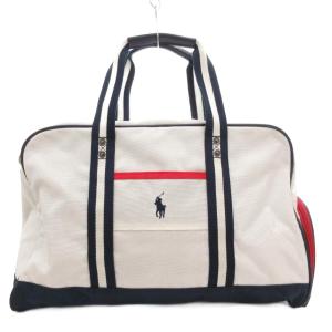 POLO RALPH LAUREN シグネチャーポニーゴルフダッフルバッグ ボストン ショルダー 2WAY 斜め掛け ポニー刺繍 白 ホワイト
