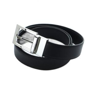 ベルト レザー ロゴ シルバー金具 黒 ブラック GY18 /MQ