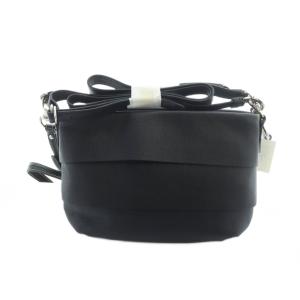 NINA RICCI ショルダーバッグ タグ付き 斜めがけ ロゴ レザー 黒 ブラック GY18 /MQ