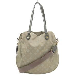 ハンドバッグ ショルダー 2WAY 斜め掛け モノグラム ナイロン 総柄 ベージュ /GV GY13