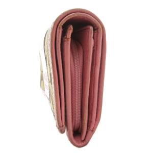 COACH シグネチャー 二つ折り財布 コンパクトウォレット 小銭入れあり ロゴ キャンバス レザー ベージュ ピンク