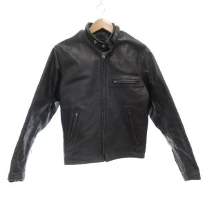 ライダース レザージャケット 36 ブラック