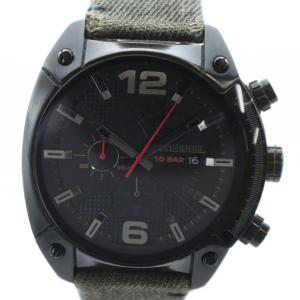 DZ-4373 腕時計 ウォッチ クォーツ クロノグラフ カレンダー付き 黒文字盤 ロゴ 黒 ブラック