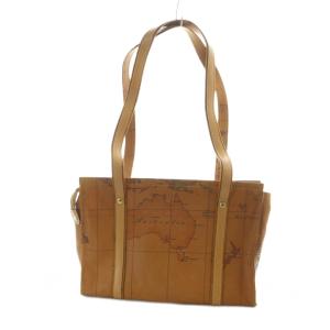 PRIMA CLASSE PRIMACLASSE トートバッグ レザー ハンド 総柄 ロゴ PVC 茶 ブラウン GY18 /MQ