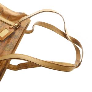 PRIMA CLASSE PRIMACLASSE トートバッグ レザー ハンド 総柄 ロゴ PVC 茶 ブラウン GY18 /MQ