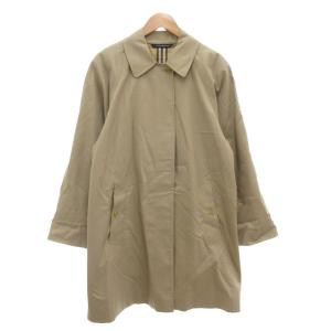 ステンカラーコート 裏地ノバチェック ミドル ハーフ丈 ベージュ /AE GY18