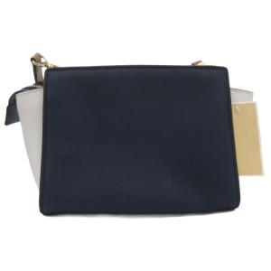 MICHAEL KORS タグ付き ショルダーバッグ 斜めがけ ロゴ レザー 紺 ネイビー /AE GY11