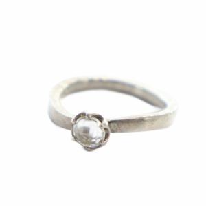 指輪 リング アクセサリー Silver925 ラインストーン ロゴ 12号 シルバー色 GY11 /MQ